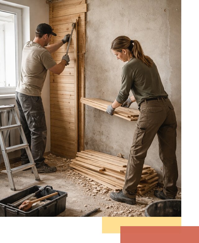 Демонтаж вагонки со стен в Карабулаке — профессиональный демонтаж