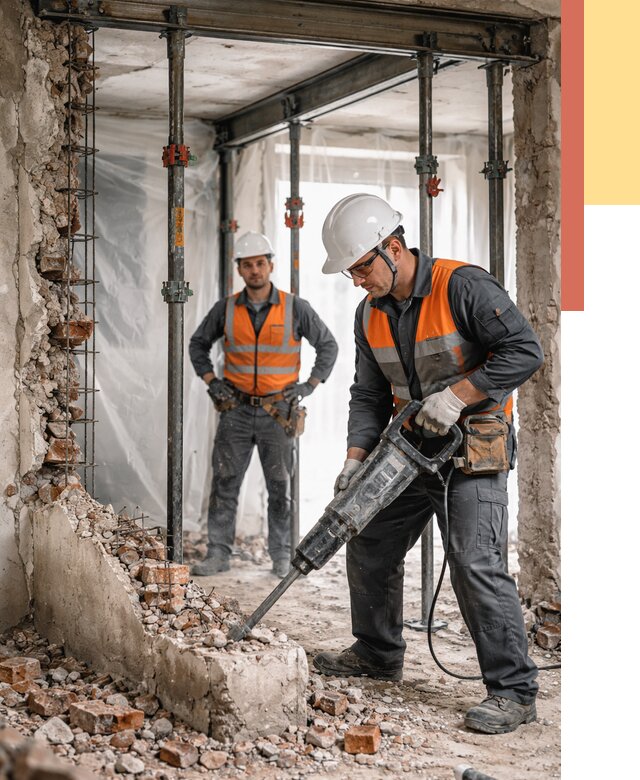 Снос несущих стен в Карабулаке от 10587 руб. — демонтаж несущей стены под ключ | ОТДЕЛОЧНИК-Крб