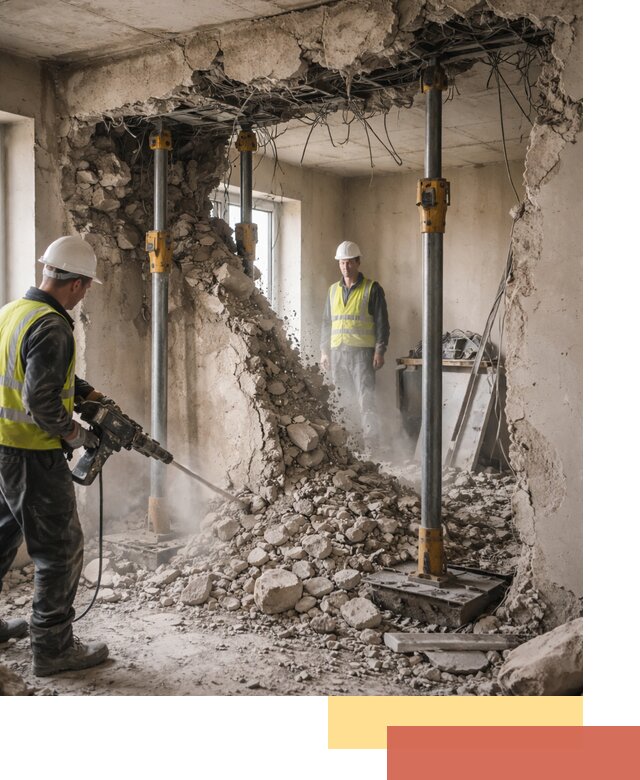 Снос несущих стен в Карабулаке с гарантией безопасности и качества