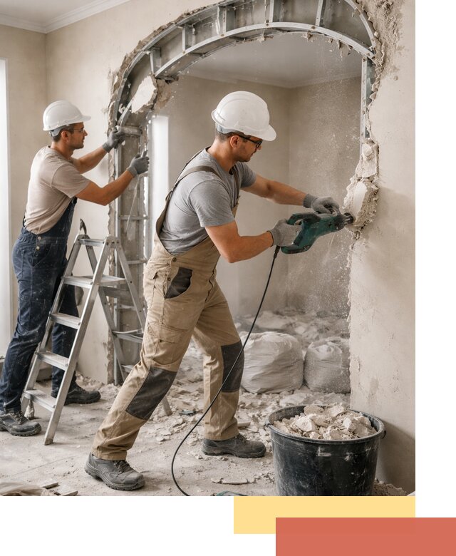 Демонтаж гипсокартонной арки в Карабулаке быстро и аккуратно