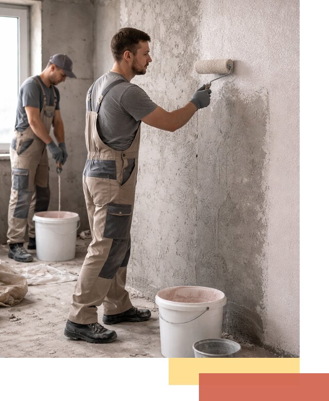 Нанесение бетоноконтакта на стены в Карабулаке для последующей отделки