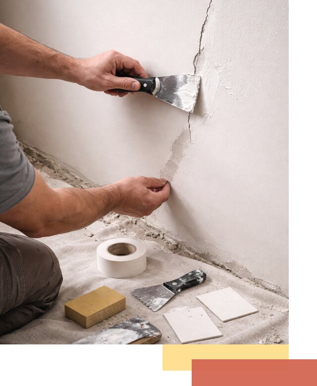 Заделка трещин и сколов в стенах и потолках в Карабулаке