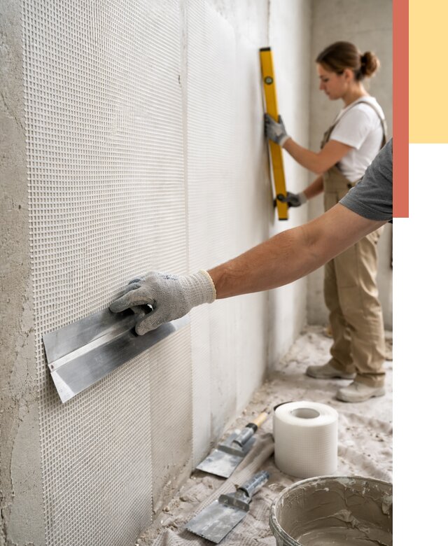 Армирование стен стеклосеткой в Карабулаке от 3305 руб. под ключ | ОТДЕЛОЧНИК-Крб