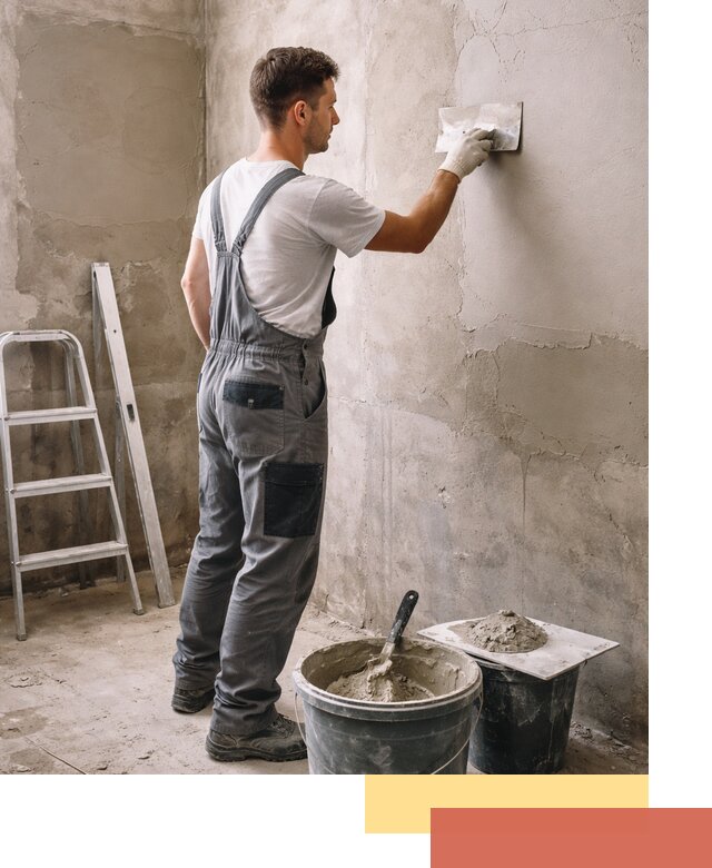 Штукатурка стен в ванной под ключ в Карабулаке