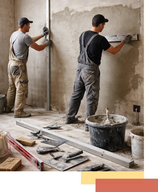 Профессиональная штукатурка стен под плитку в Карабулаке
