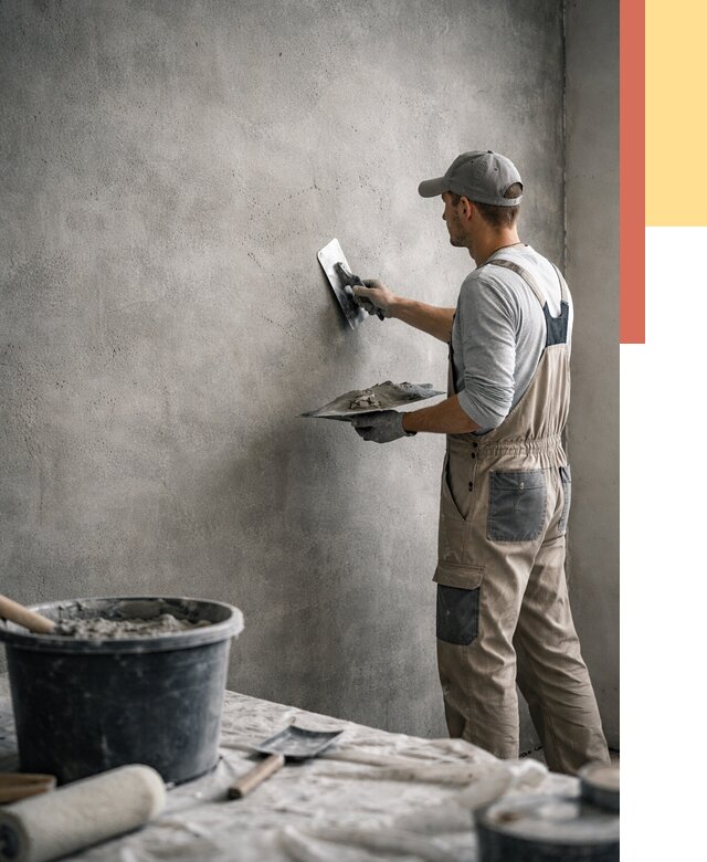 Декоративная штукатурка под бетон в Карабулаке от 2582 руб./м² — нанесение под ключ | ОТДЕЛОЧНИК-Крб