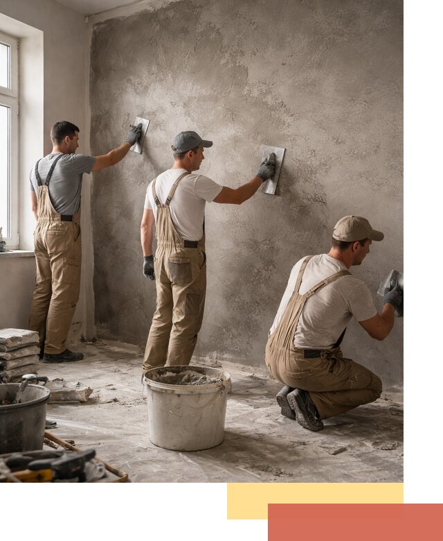 Декоративная штукатурка под бетон в Карабулаке для стен и потолков