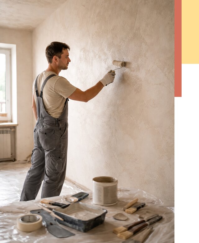 Нанесение лессирующей краски по декоративке в Карабулаке от 1808 руб. | ОТДЕЛОЧНИК-Крб