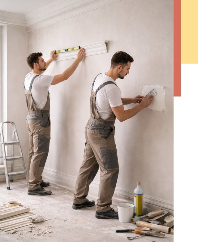 Монтаж лепнины на стены в Карабулаке от 4648 руб. — недорого, быстро | ОТДЕЛОЧНИК-Крб