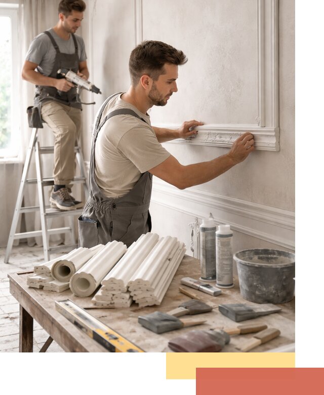 Монтаж лепнины на стены в Карабулаке профессионально и качественно