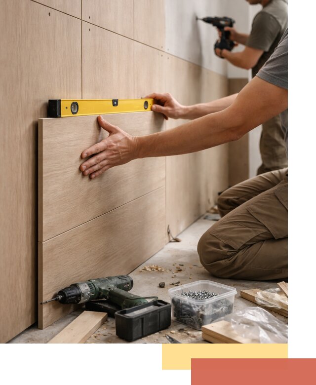 Профессиональный монтаж МДФ панелей на стены в Карабулаке