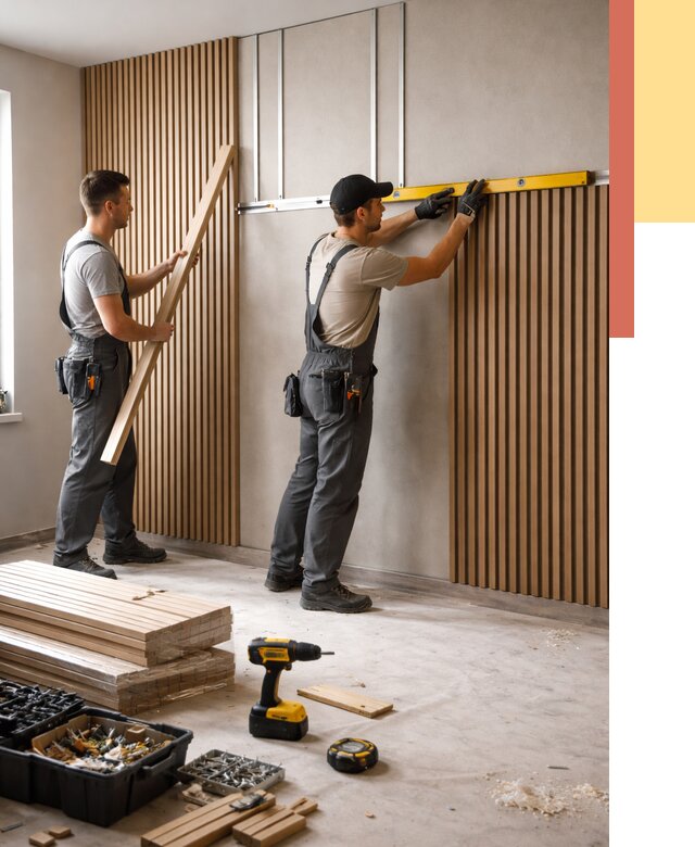 Монтаж реечных панелей на стены в Карабулаке от 1239 руб. — быстро и недорого | ОТДЕЛОЧНИК-Крб