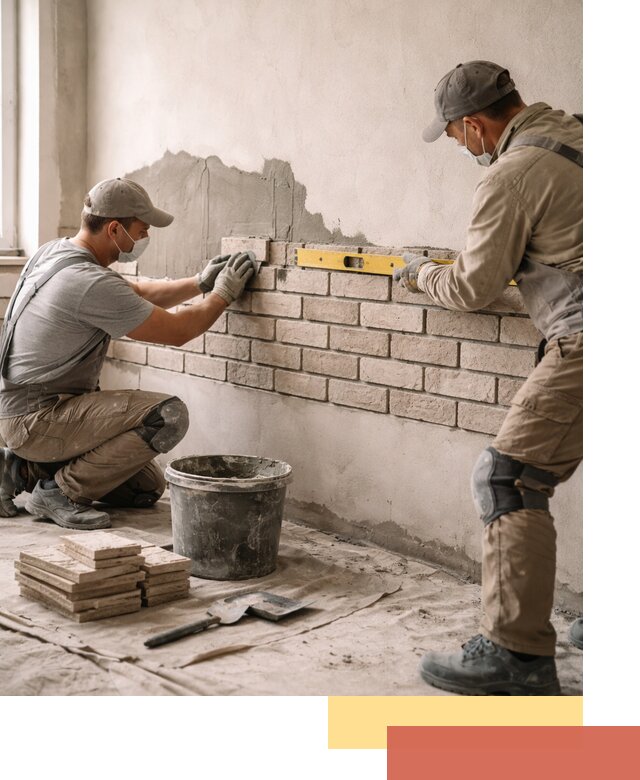 Монтаж декоративного кирпича профессионально в Карабулаке