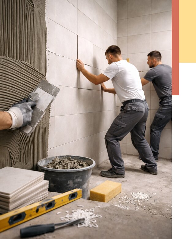 Укладка плитки на стены в Карабулаке от 878 руб. — качественно и недорого | ОТДЕЛОЧНИК-Крб