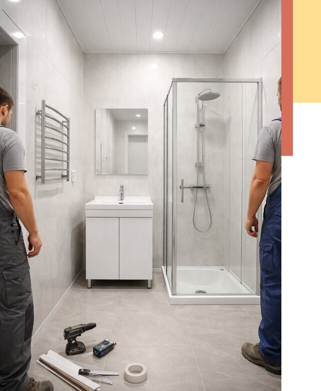 Отделка ванной комнаты панелями ПВХ в Карабулаке от 4648 руб. за м2 | ОТДЕЛОЧНИК-Крб