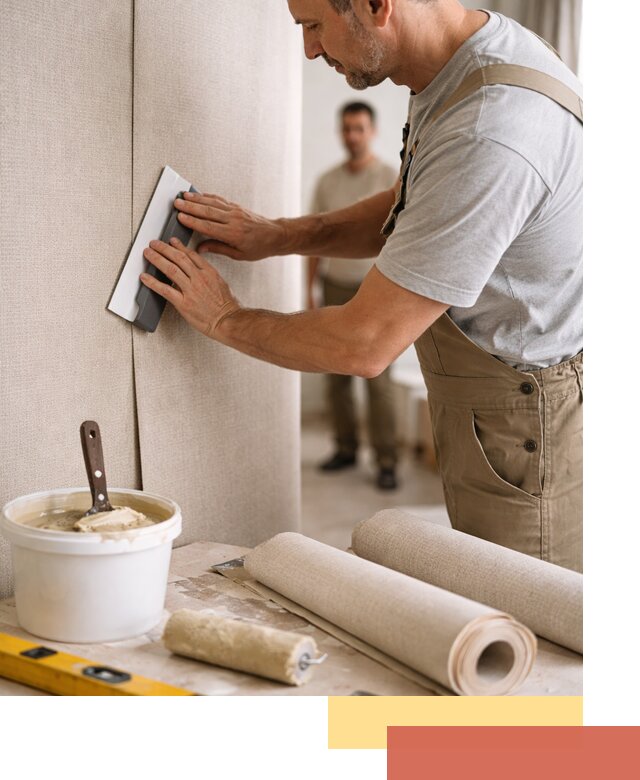 Поклейка текстильных обоев в Карабулаке профессионально и аккуратно