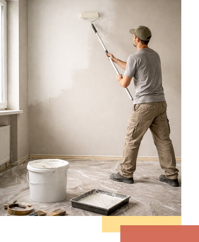 Покраска стен латексной краской в Карабулаке качественно и быстро