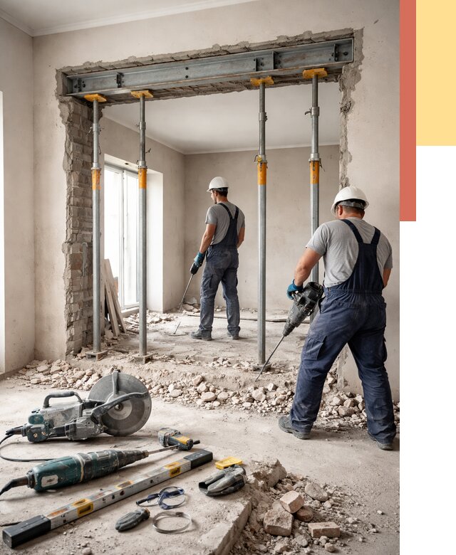 Прорезка проема в стене в Карабулаке от 4648 руб. — быстро и недорого | ОТДЕЛОЧНИК-Крб