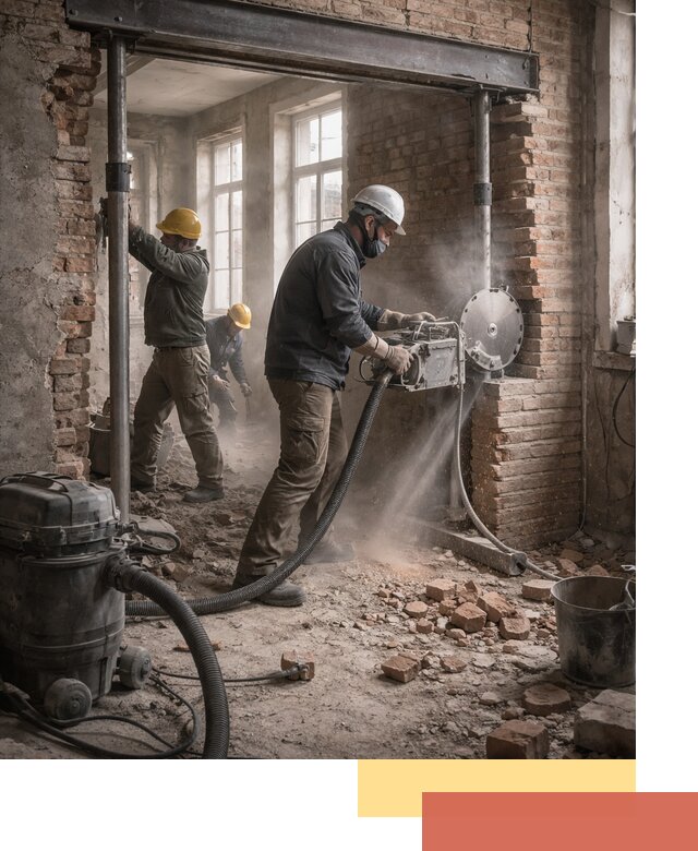 Прорезка проема в стене под дверной или оконный проем в Карабулаке