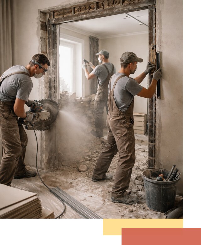 Расширение дверного проема под установку новой двери в Карабулаке