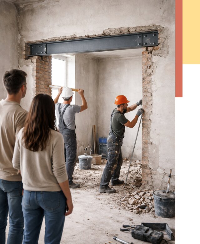 Усиление проема в стене в Карабулаке от 9813 руб. — усиление дверного проема металлоконструкцией | ОТДЕЛОЧНИК-Крб