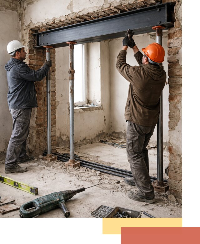 Усиление проема в стене в Карабулаке для расширения и безопасности