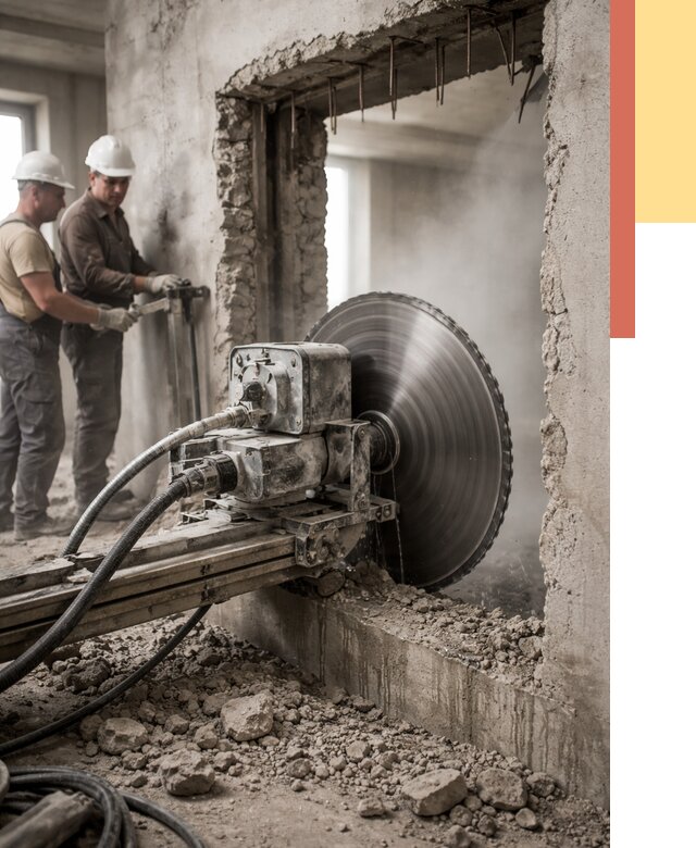 Алмазная резка проемов в Карабулаке от 4648 руб. быстро и недорого | ОТДЕЛОЧНИК-Крб