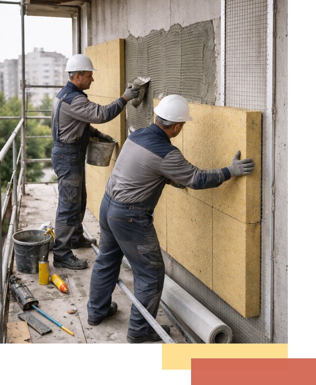 Утепление стен зданий и домов в Карабулаке качественно и надежно