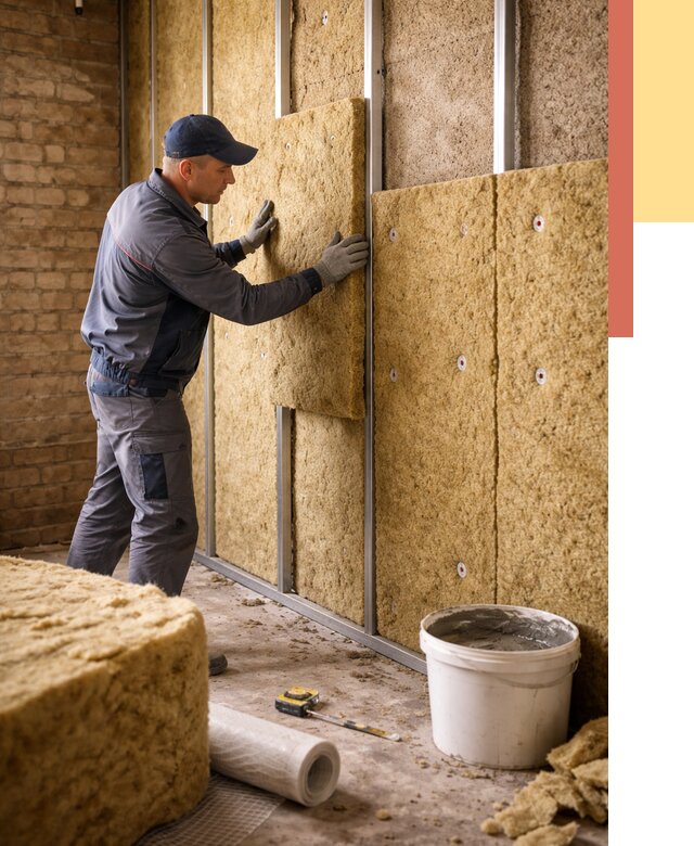 Утепление стен минватой в Карабулаке от 1394 руб./м2 — недорого и быстро | ОТДЕЛОЧНИК-Крб