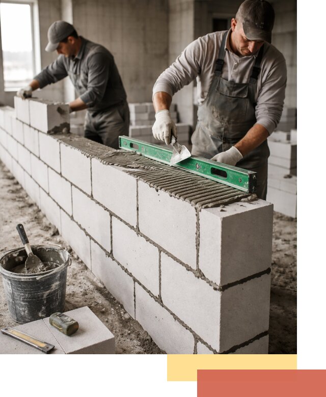 Кладка перегородок из газобетона в Карабулаке быстро и качественно
