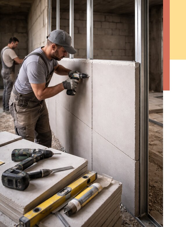 Кладка влагостойких перегородок ПГП в Карабулаке от 1239 руб. под ключ | ОТДЕЛОЧНИК-Крб