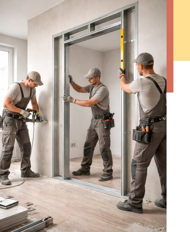 Устройство дверного проема в перегородке в Карабулаке от 4648 руб. под ключ | ОТДЕЛОЧНИК-Крб