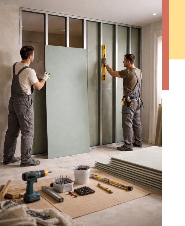 Перегородка из влагостойкого гипсокартона в Карабулаке от 4958 руб. — монтаж под ключ | ОТДЕЛОЧНИК-Крб