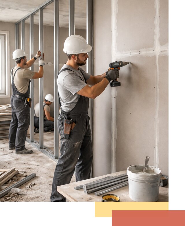 Перегородки из огнестойкого гипсокартона в Карабулаке под ключ