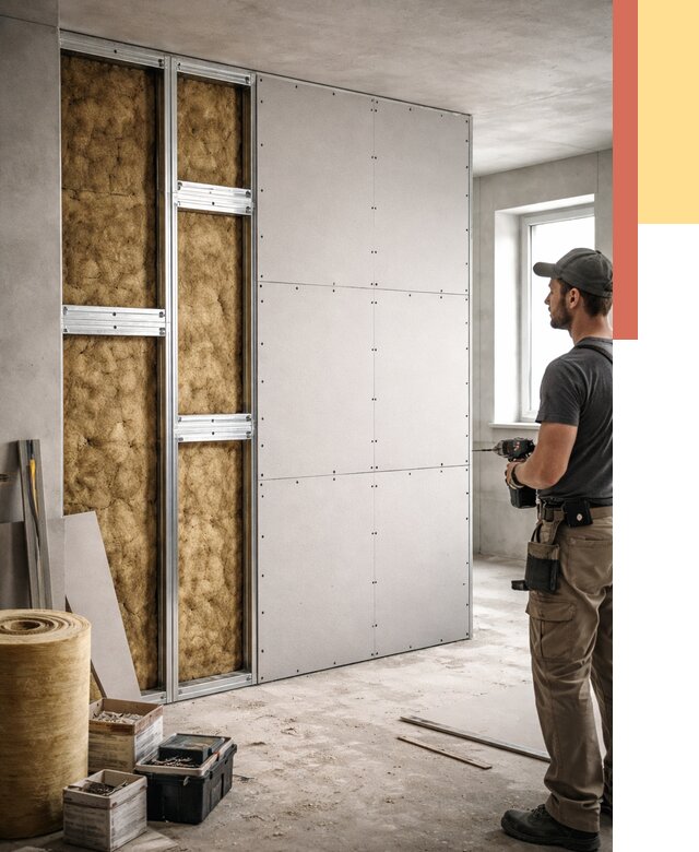 Усиленная перегородка под навеску в Карабулаке от 13221 руб. — монтаж под ключ | ОТДЕЛОЧНИК-Крб