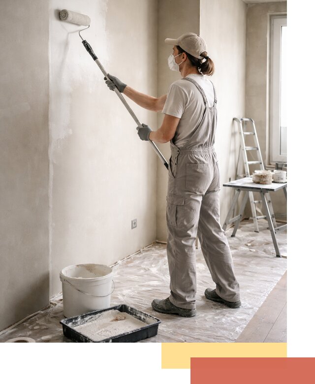 Покраска перегородок из гипсокартона в Карабулаке качественно и недорого