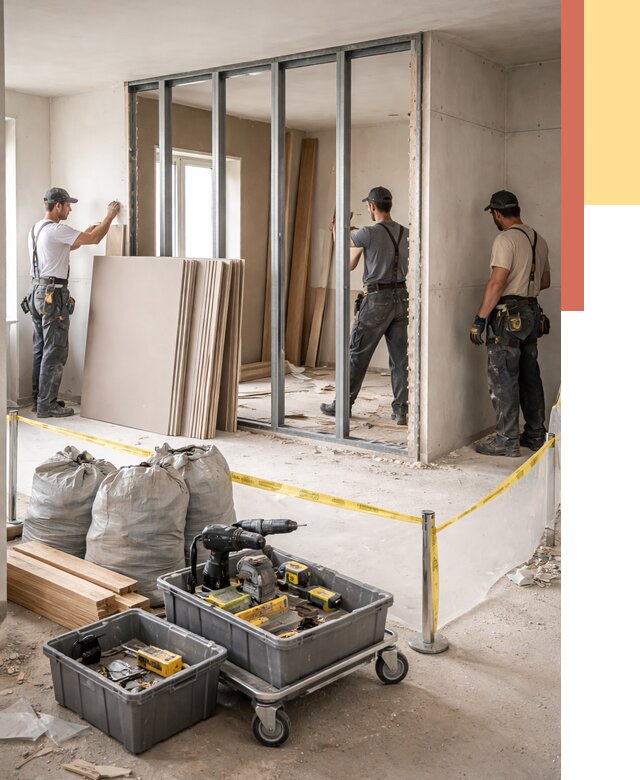 Перенос гипсокартонной перегородки в Карабулаке под ключ от 4648 руб. | Демонтаж и монтаж – ОТДЕЛОЧНИК-Крб