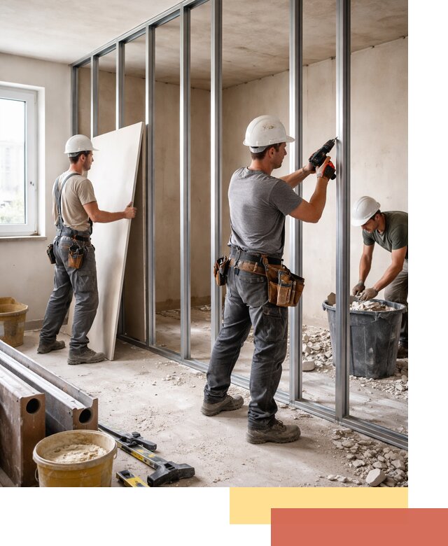 Перенос гипсокартонной перегородки в Карабулаке профессионально и быстро