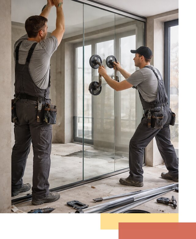 Цельностеклянные перегородки под ключ в Карабулаке