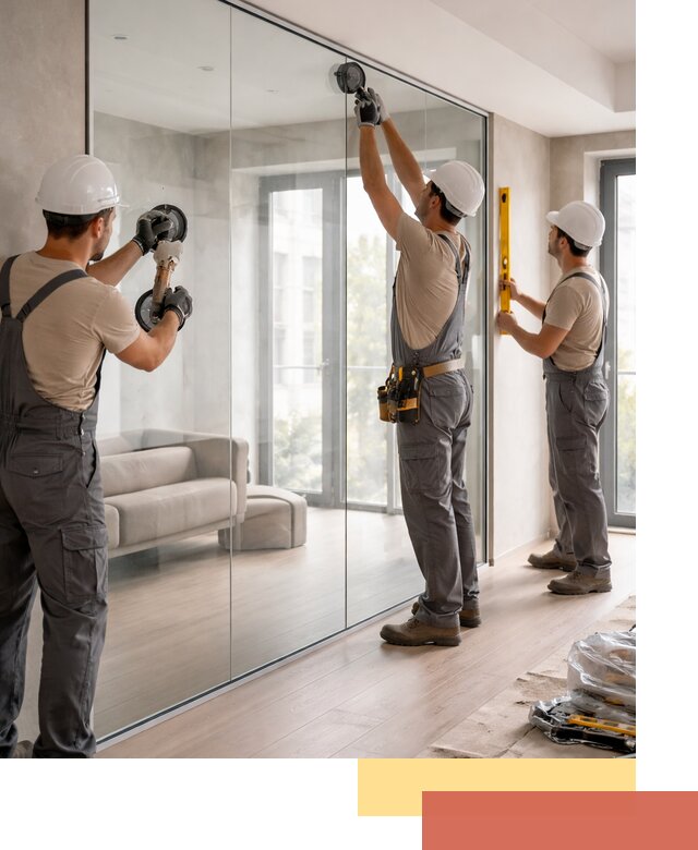 Перегородки из закаленного стекла в Карабулаке для офисов и квартир