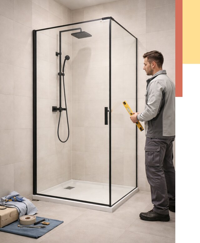 Стеклянные перегородки для душа в Карабулаке от 12911 руб. | Монтаж под ключ — ОТДЕЛОЧНИК-Крб