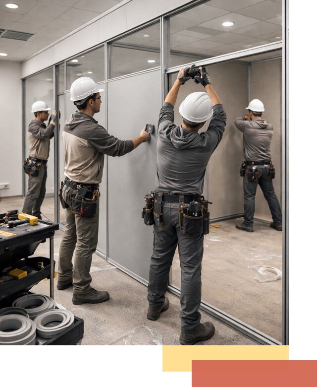 Мобильные офисные перегородки под ключ в Карабулаке