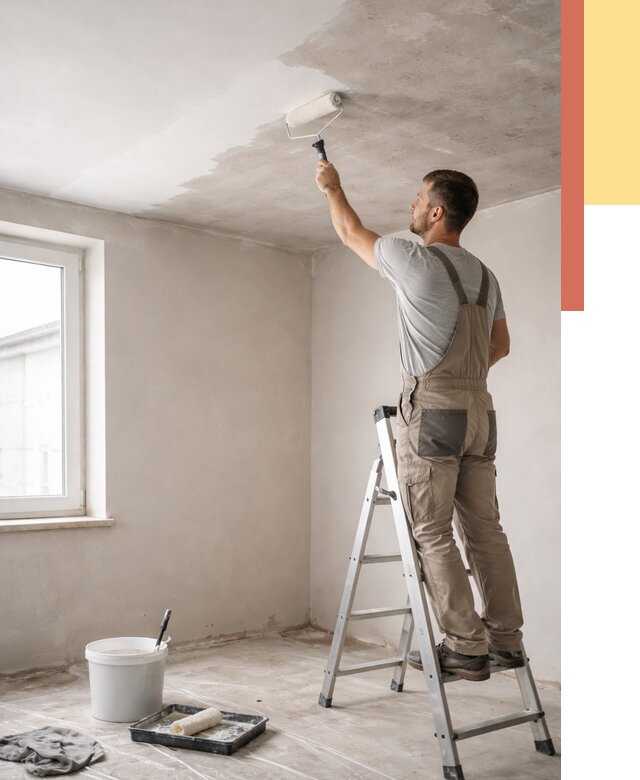 Грунтовка потолка в Карабулаке от 2582 руб. — быстро и недорого | ОТДЕЛОЧНИК-Крб