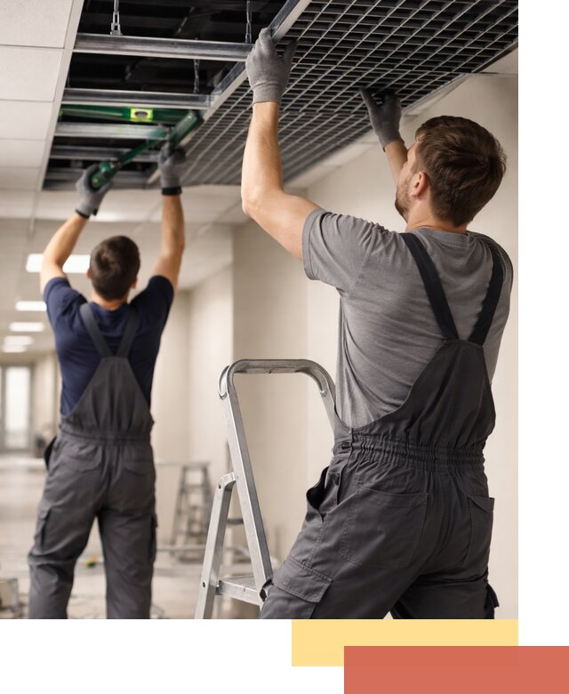 Монтаж потолка Грильято в Карабулаке: установка под ключ качественно