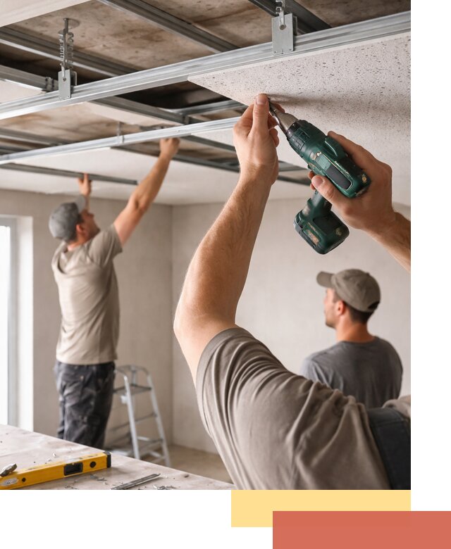 Монтаж акустического потолка в Карабулаке под ключ