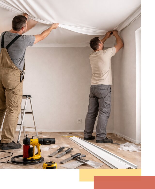 Монтаж ПВХ натяжного потолка в Карабулаке качественно и быстро