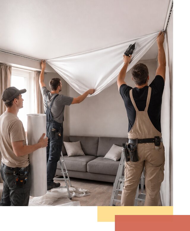 Монтаж сатинового натяжного потолка в Карабулаке качественно и быстро