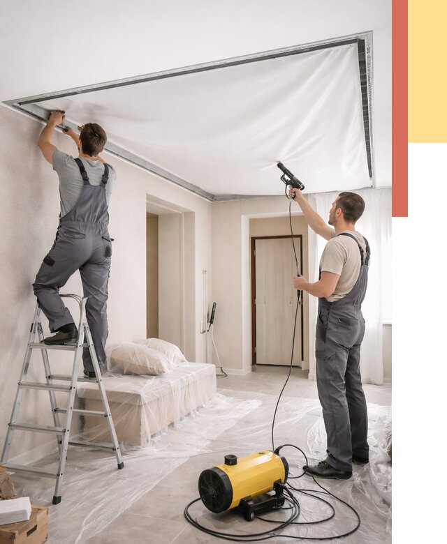 Монтаж натяжного потолка в прихожей в Карабулаке от 2737 руб. под ключ | ОТДЕЛОЧНИК-Крб