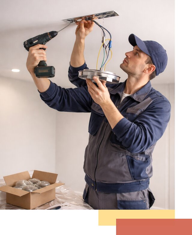 Установка люстры в натяжной потолок в Карабулаке