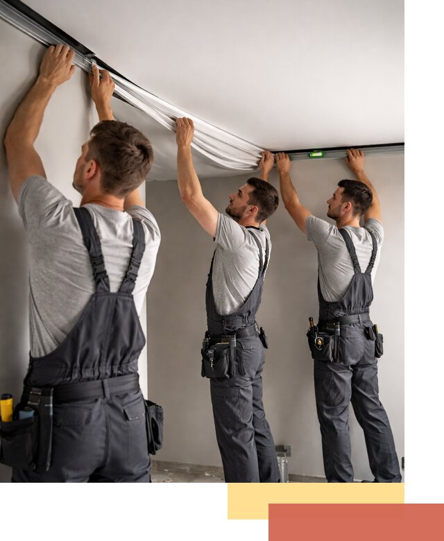 Теневые натяжные потолки в Карабулаке: монтаж и отделка быстро и качественно